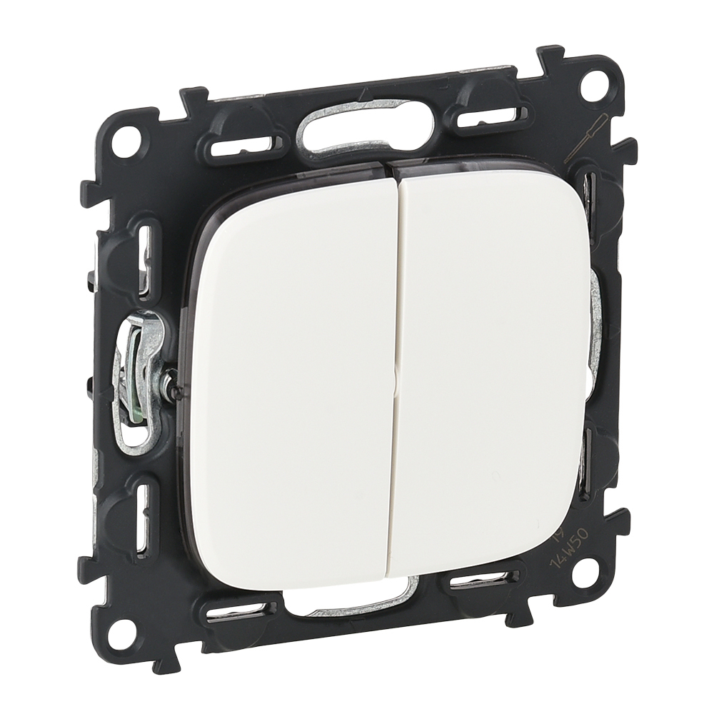 Legrand Valena ALLURE DIY Бел Переключатель 2-клавишный 10А 250В