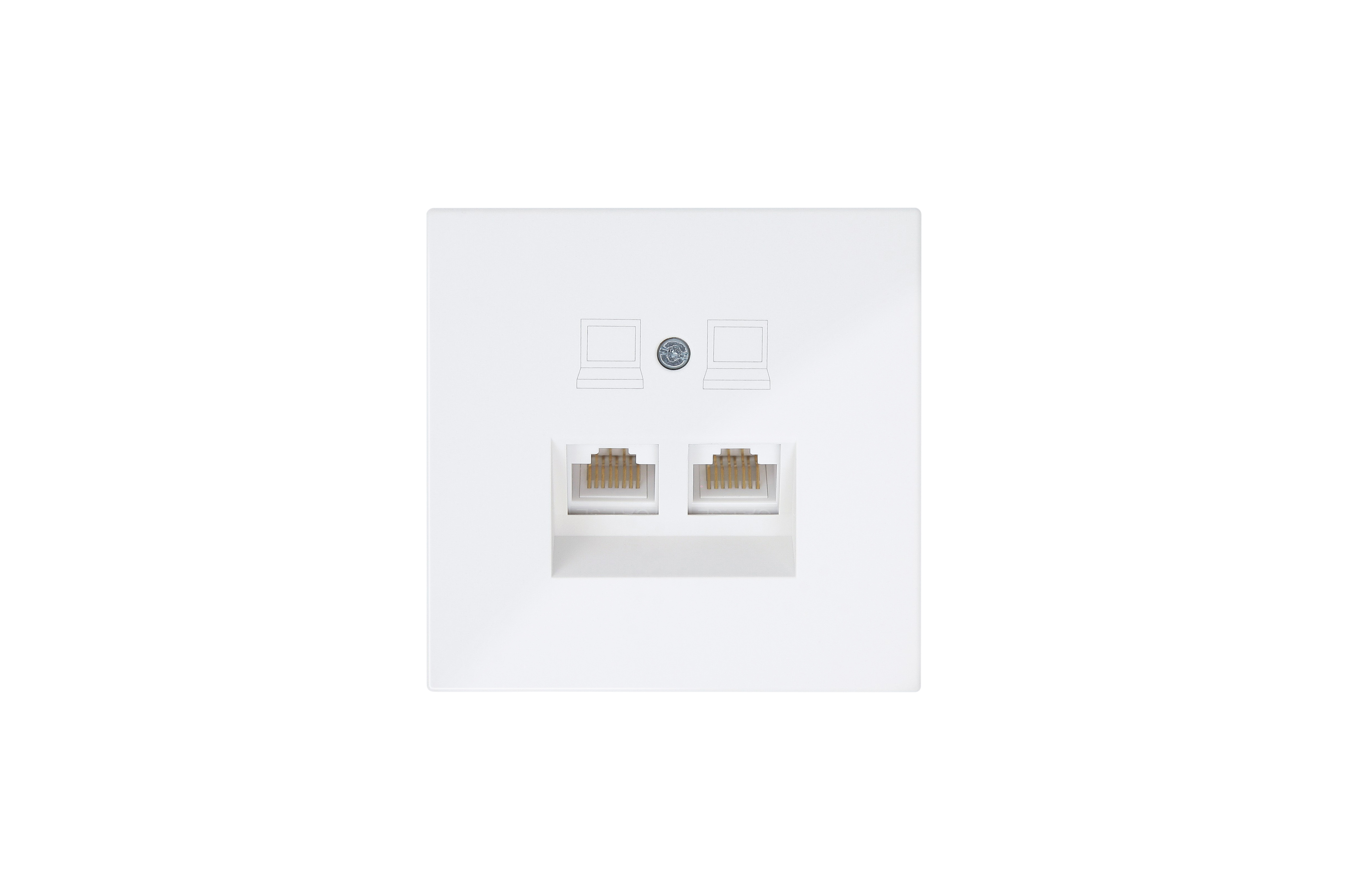 Jasmart FD Белый глянцевый Розетка RJ45 2-ая, 6 категория