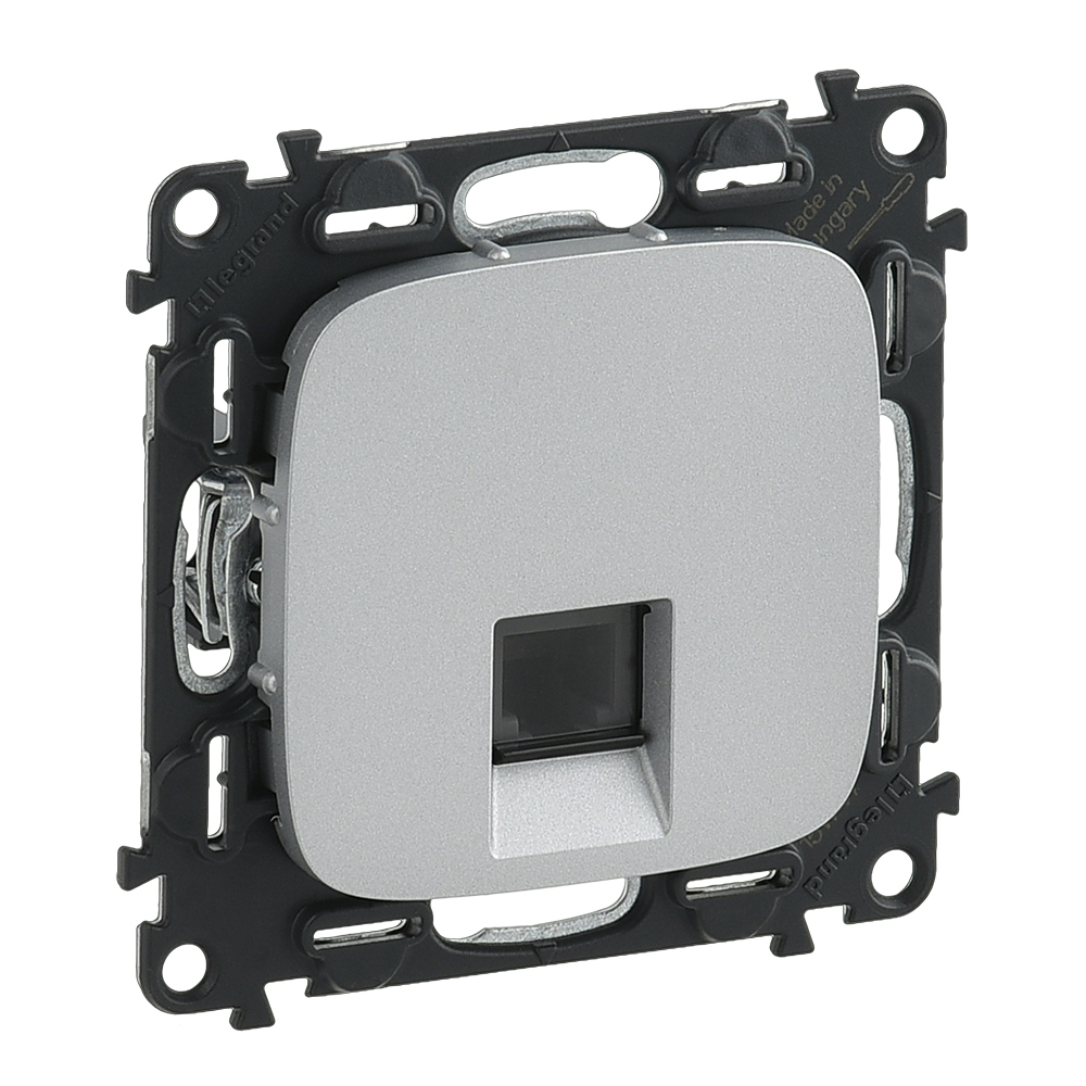 Legrand Valena ALLURE DIY Алюм Розетка ТЛФ 1-ая (RJ11)