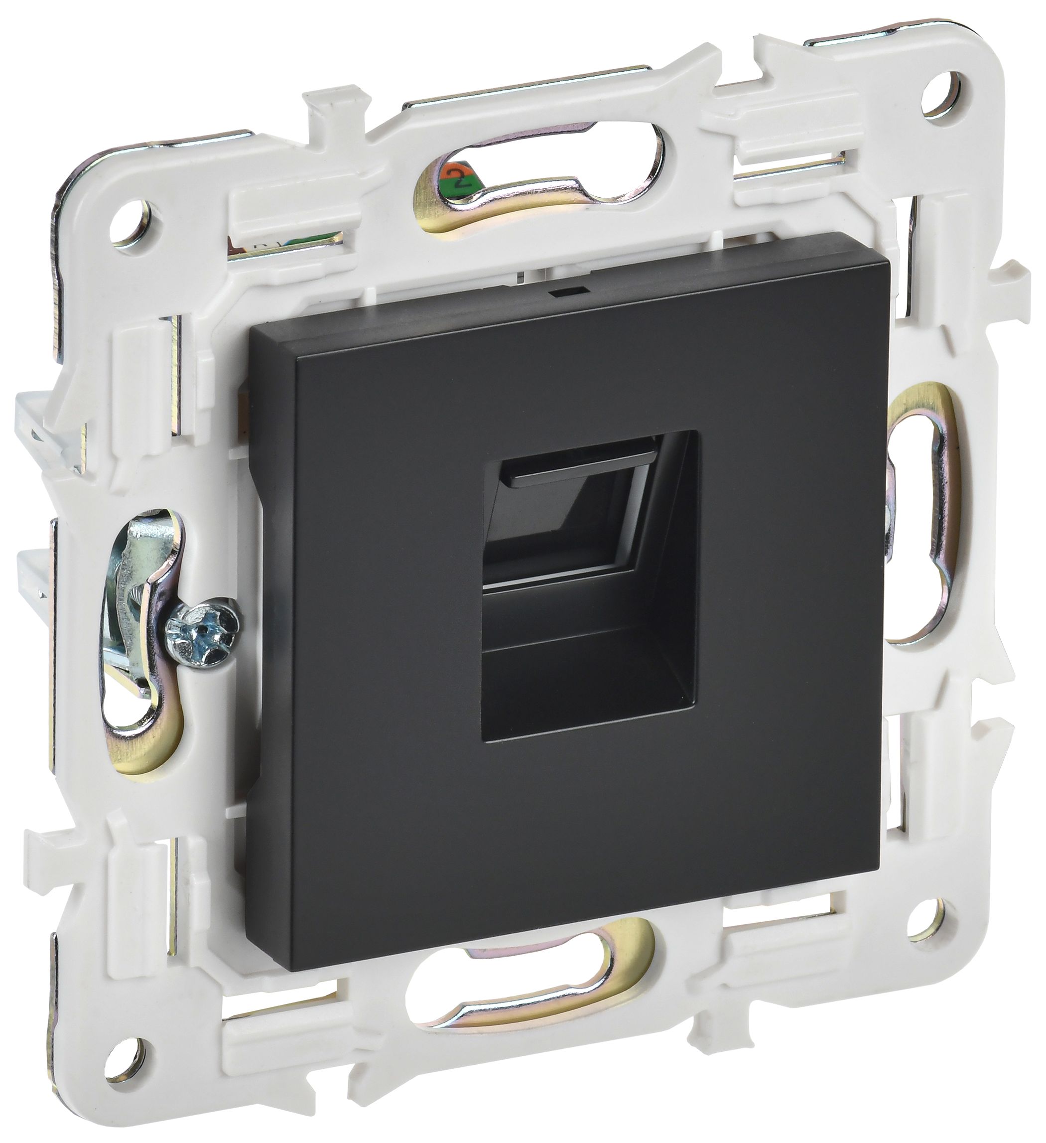 IEK SKANDY Черный Розетка компьютерная RJ45 кат.5E SK-K01Bl