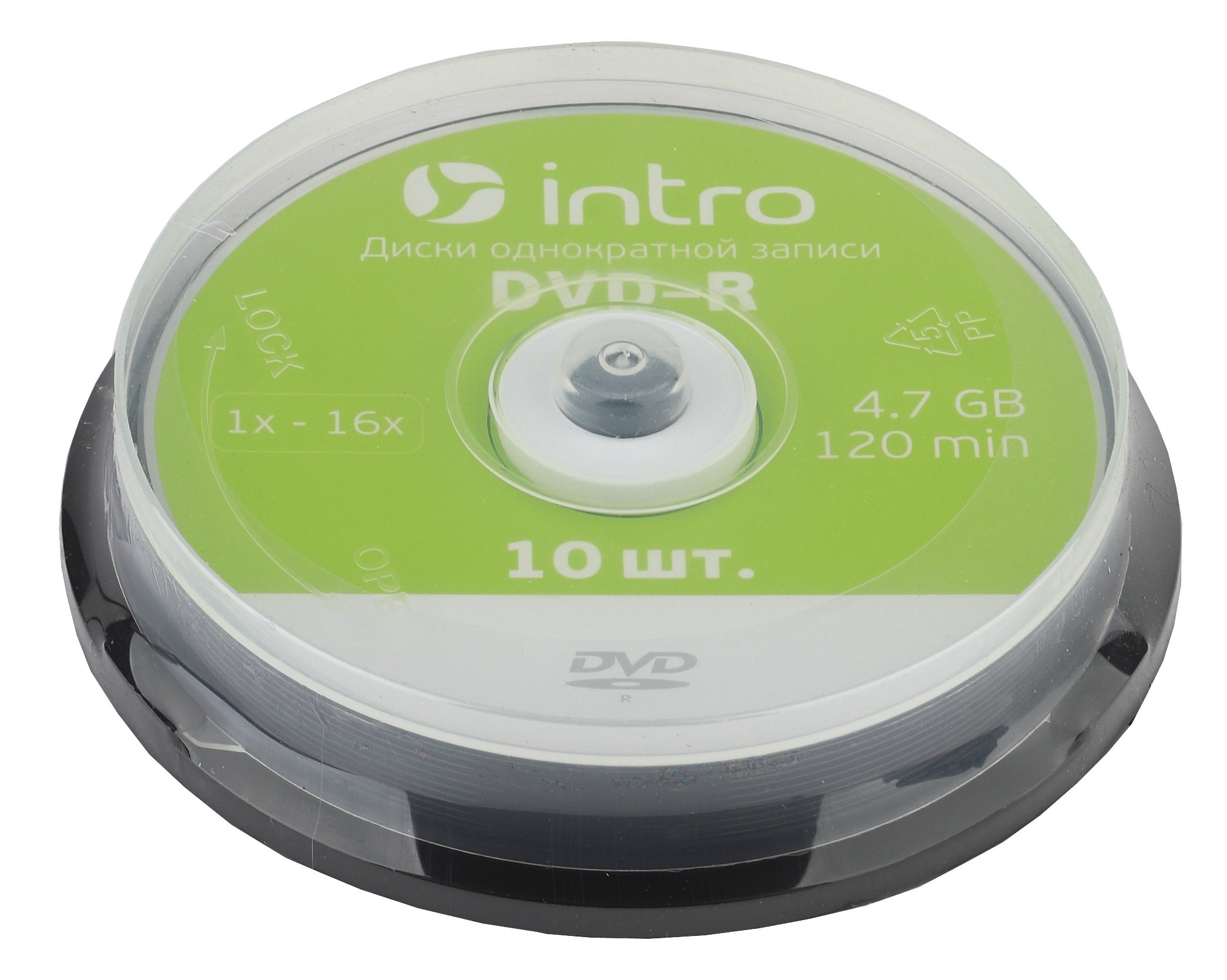 Intro DVD-R INTRO 16X 4,7GB  Cakebox 10 (10/300/10800)