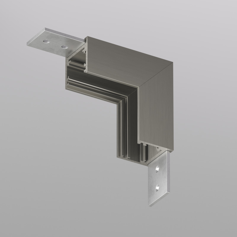 Denkirs TR5732-DN Угловой элемент трека 90° стена-потолок, для трека SHINE BASE, темный никель, алюминий