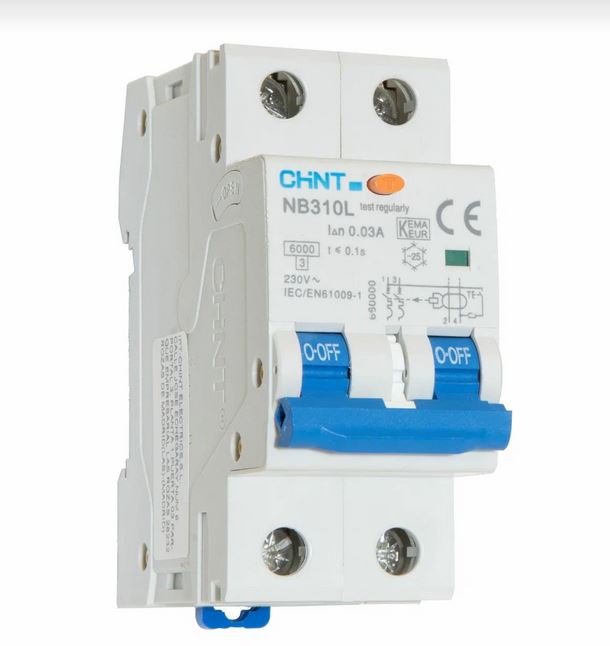 CHINT Диф. авт. выкл. NB310L 2P 16A 30mA, тип A, х-ка B, 6kA (R)