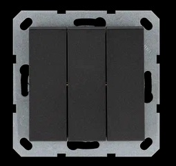 Jasmart G Антрацит Выключатель 3-кл 10A 250V~