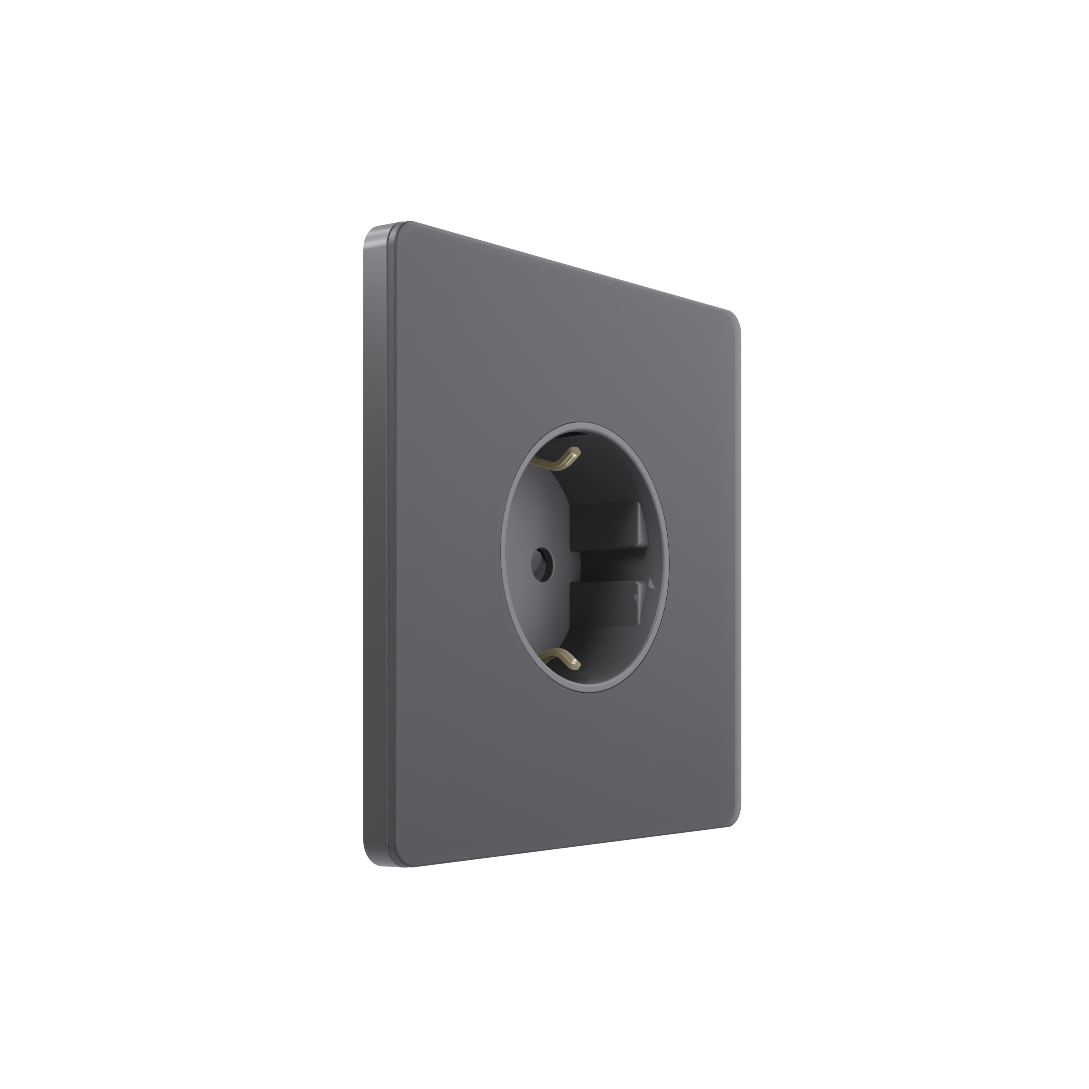Systeme Electric Systeme Infinity Вулканический пепел Розетка с заземлением со шторками, 16А