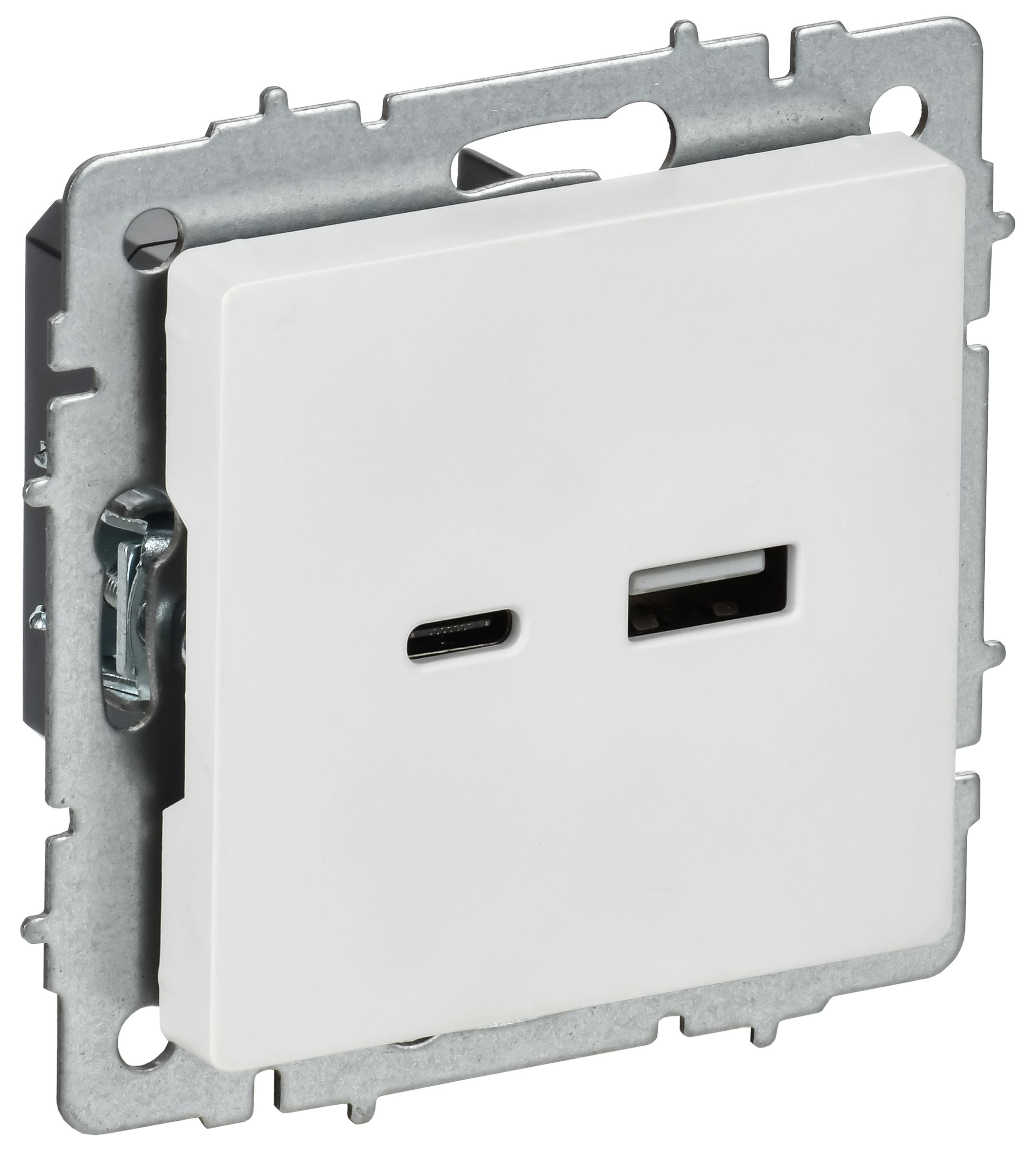 IEK BRITE Роз. USB A+C 18Вт РЮ11-1-БрАБ а/б