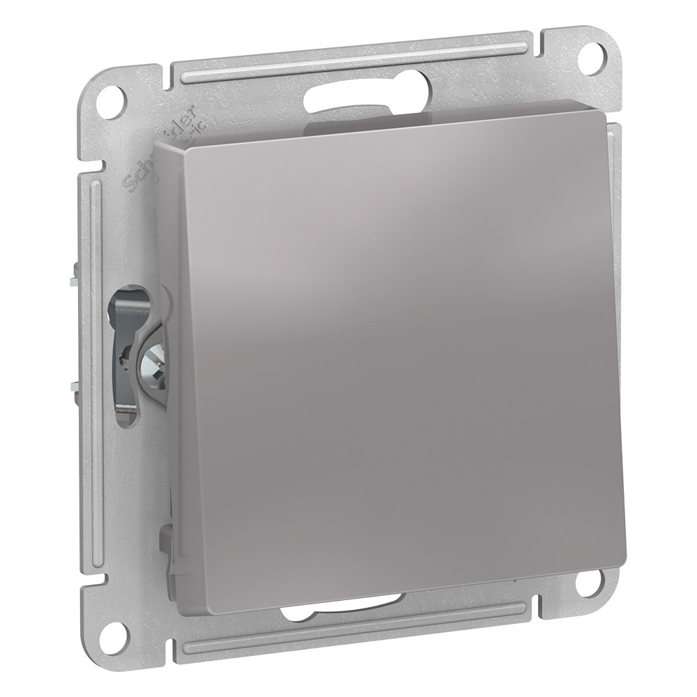 SE AtlasDesign Aqua Алюминий Переключатель 1-клавишный IP44, сх.6, 10АХ, механизм