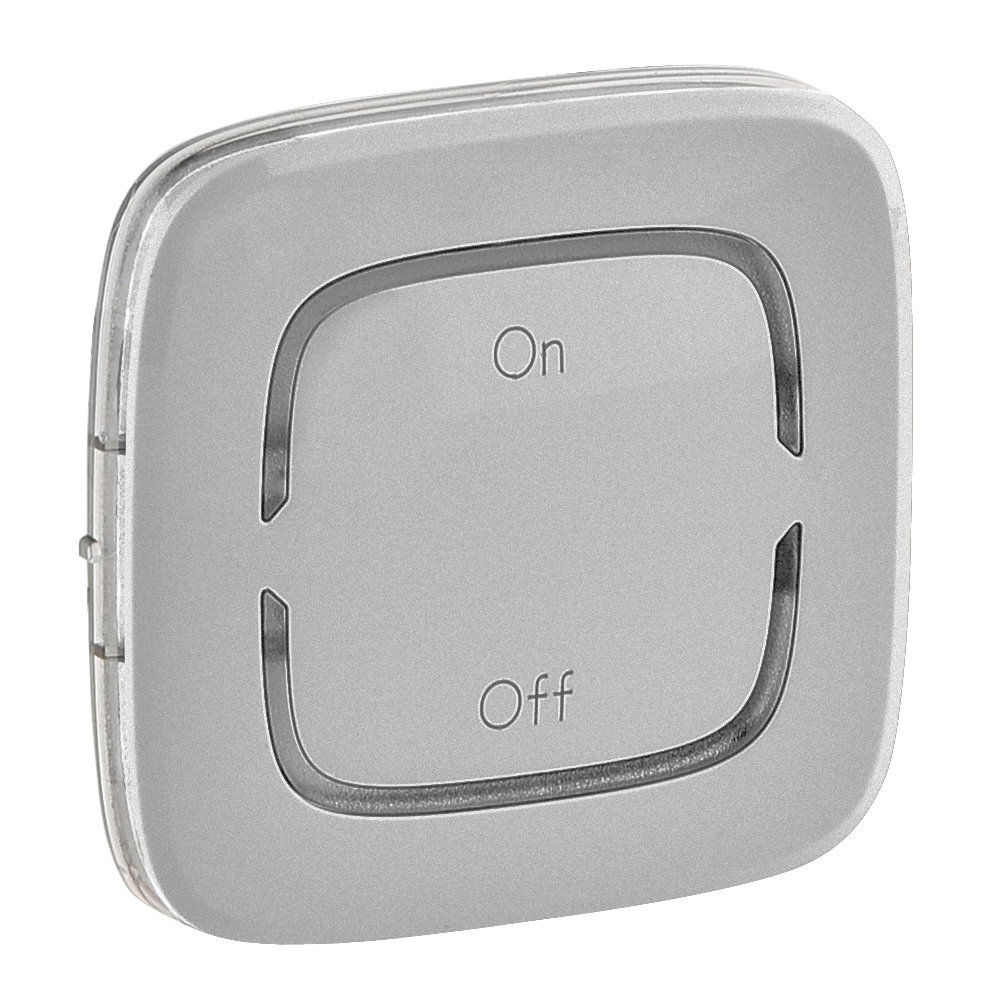 Legrand Valena ALLURE Алюм MyHome Накладка для мех. BUS/SCS с симв "On-Off, 2 мод