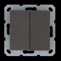 Jasmart G Мокко Выключатель 2-кл 10A 250V~