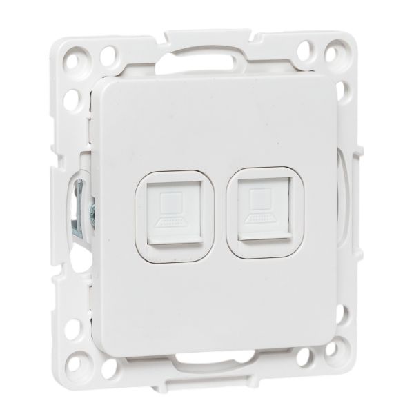 EKF PROxima Стокгольм Механизм розетки RJ-45 2-местной белый.