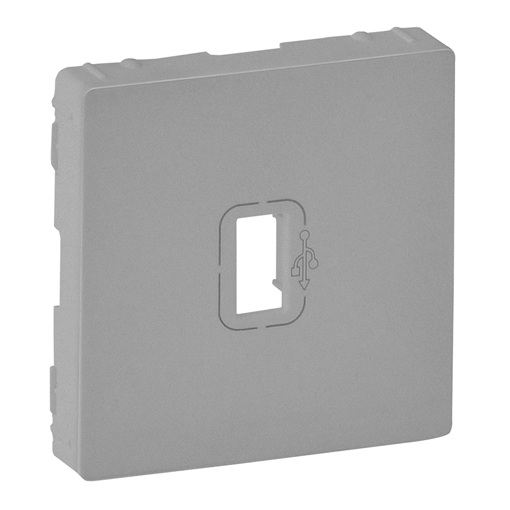 Legrand Valena LIFE Алюм Накладка розетки USB 3.0с подключенным разъемом