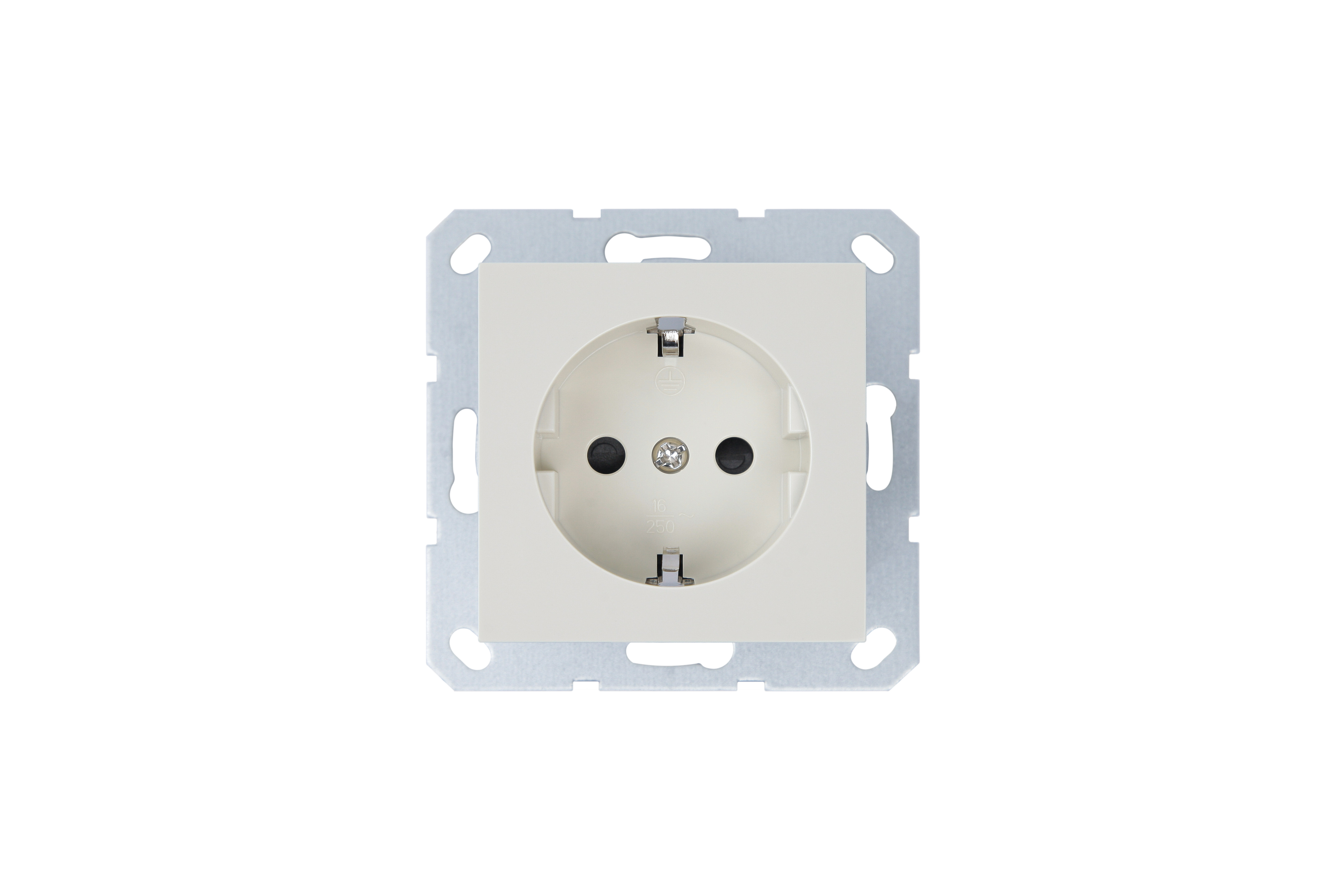 Jasmart G Слоновая кость Розетка с/з со шторками 16A 250V~ 2P+T