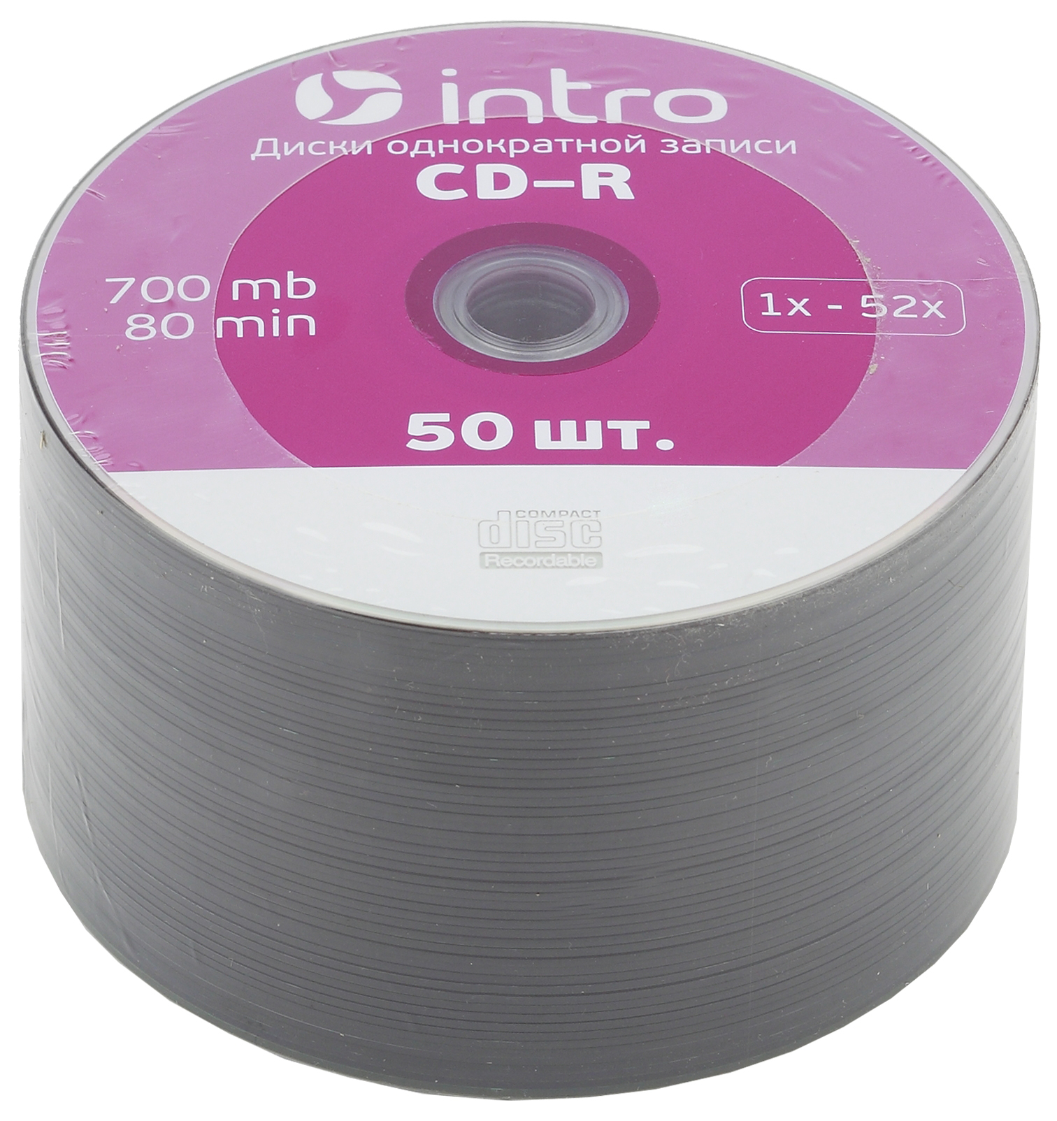 Intro СD-R INTRO 52X 700MB  Cakebox 50 (50/300/14400)