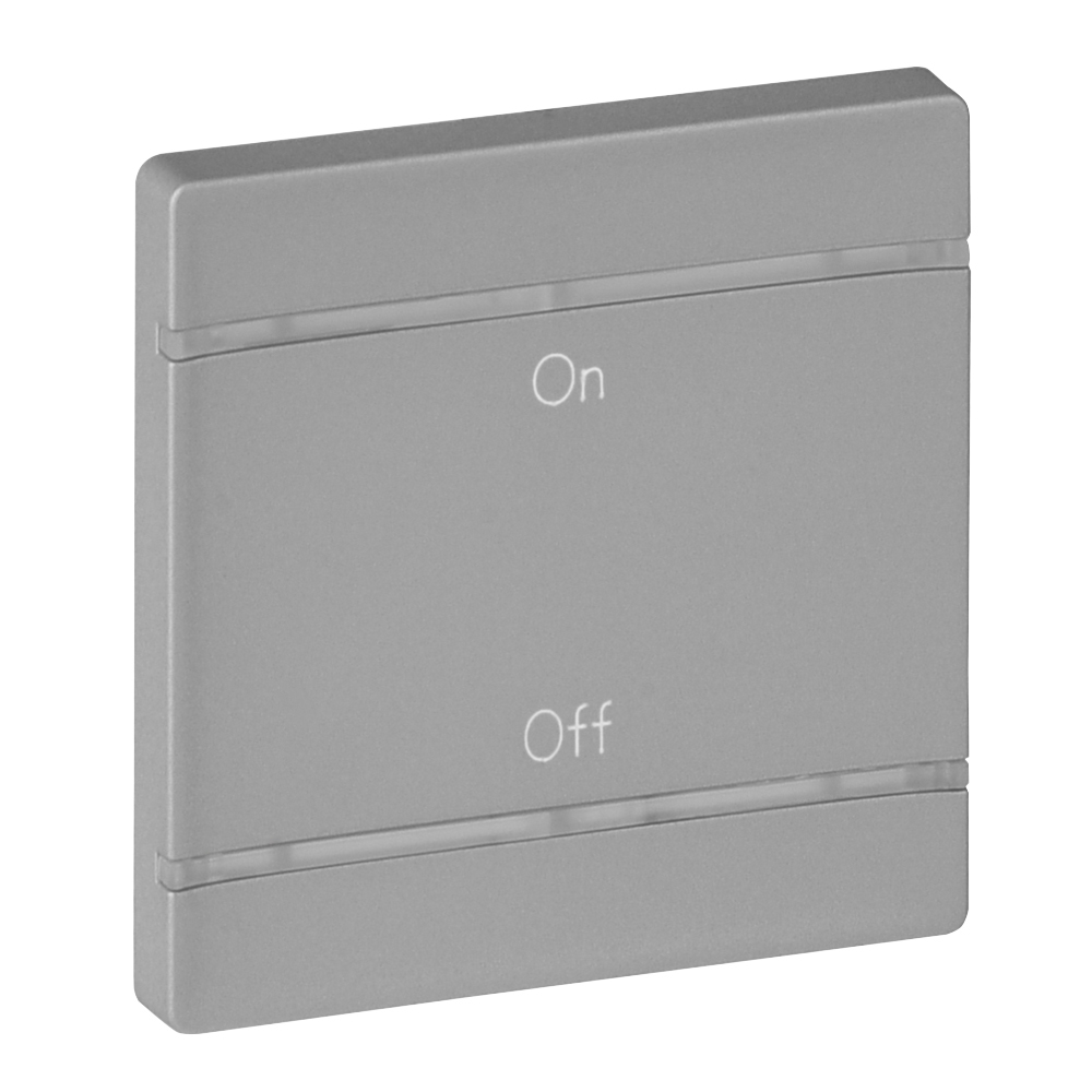 Legrand Valena LIFE Алюм MyHome Накладка для мех. BUS/SCS.С символом "On-Off".2 модуля