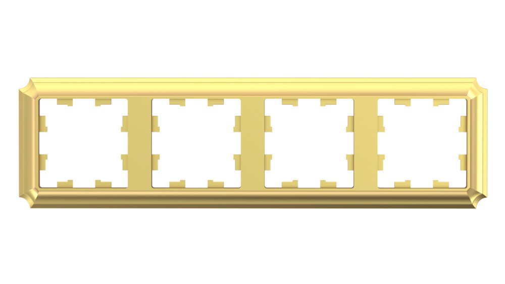 Systeme Electric AtlasDesign Antique 4-постовая РАМКА, универсальная, ЗОЛОТО