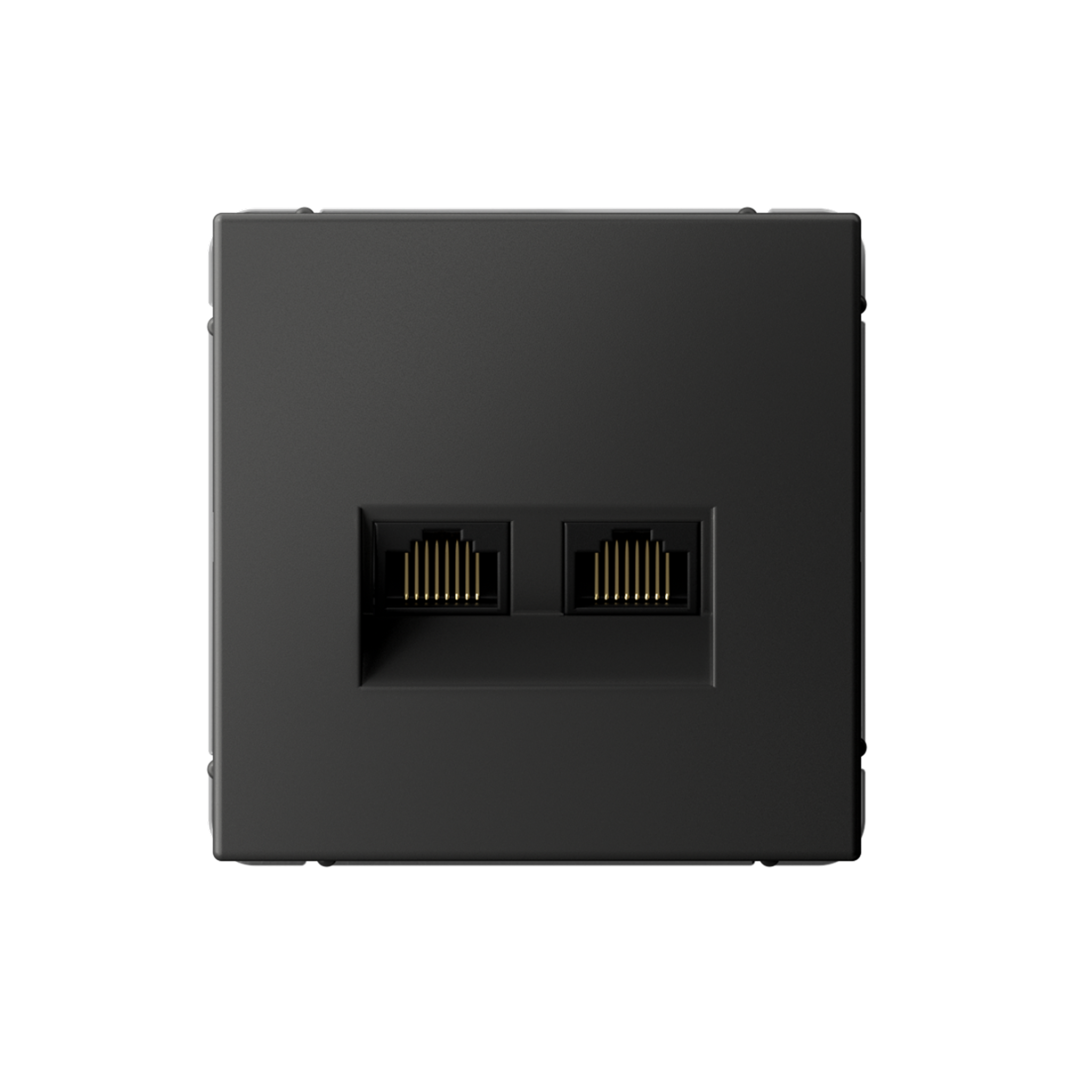 Systeme Electric ArtGallery Базальт Розетка двойная компьютерная RJ45+RJ45, кат. 5е, механизм