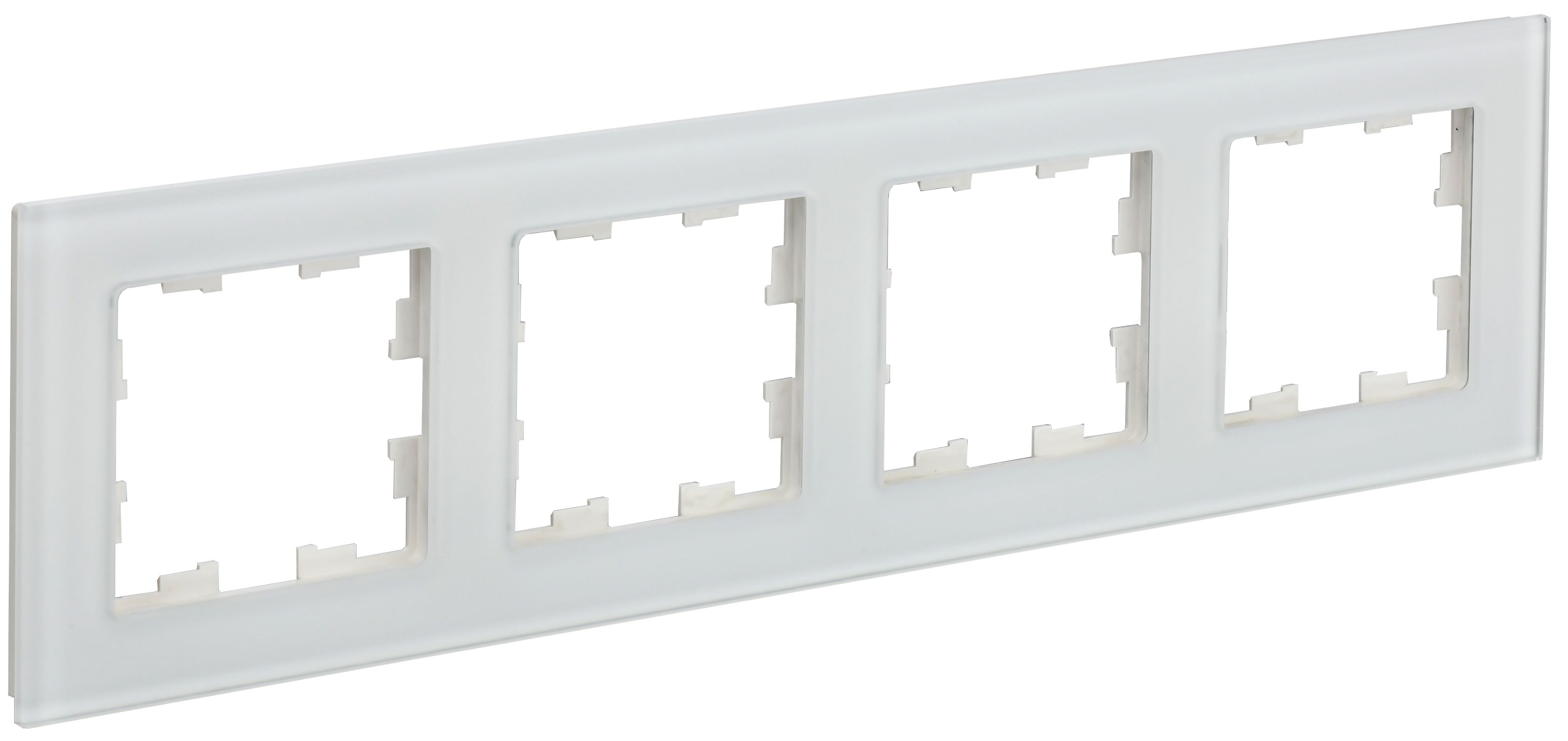 IEK BRITE DECOR Белый матовый стекло Рамка 4-м РУ-4-2-Бр