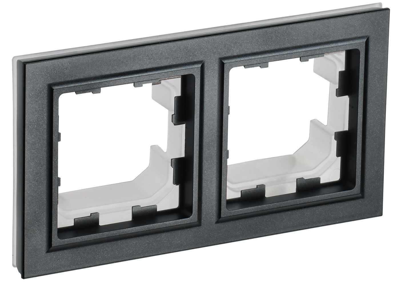 IEK BRITE Рамка 2-местная IP44 РУ-2-БрЧ-44 черный