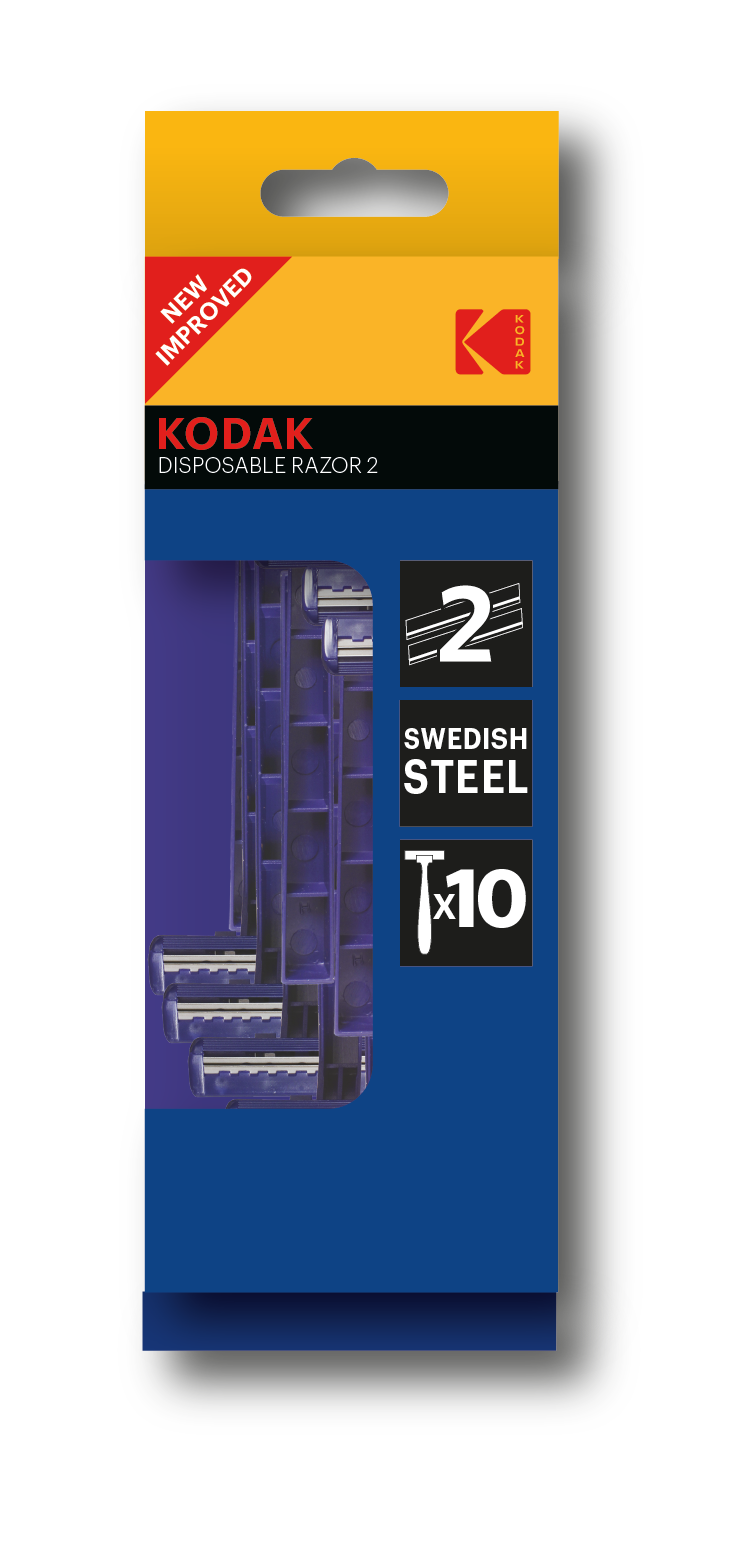 Одноразовые станки для бритья Kodak Disposable Razor 2 мужские синий 10 шт. 2 лезвия (240/960/23040)