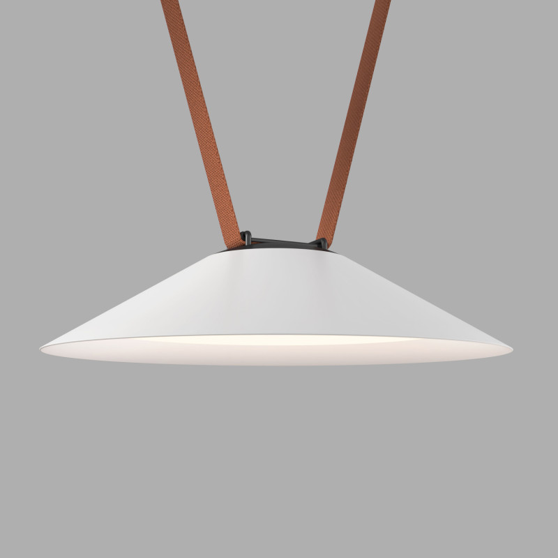 Denkirs DK5565-WH+BK Трековый светильник Belty Flow со светодиодом d300mm H71mm 48V 12W 120° 3000K IP20 белый с черным алюминий