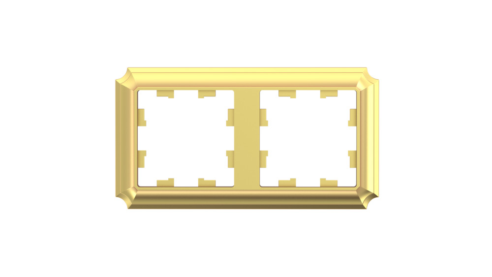 Systeme Electric AtlasDesign Antique 2-постовая РАМКА, универсальная, ЗОЛОТО
