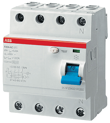 ABB F204A УЗО 4Р 125A 30mA (A)