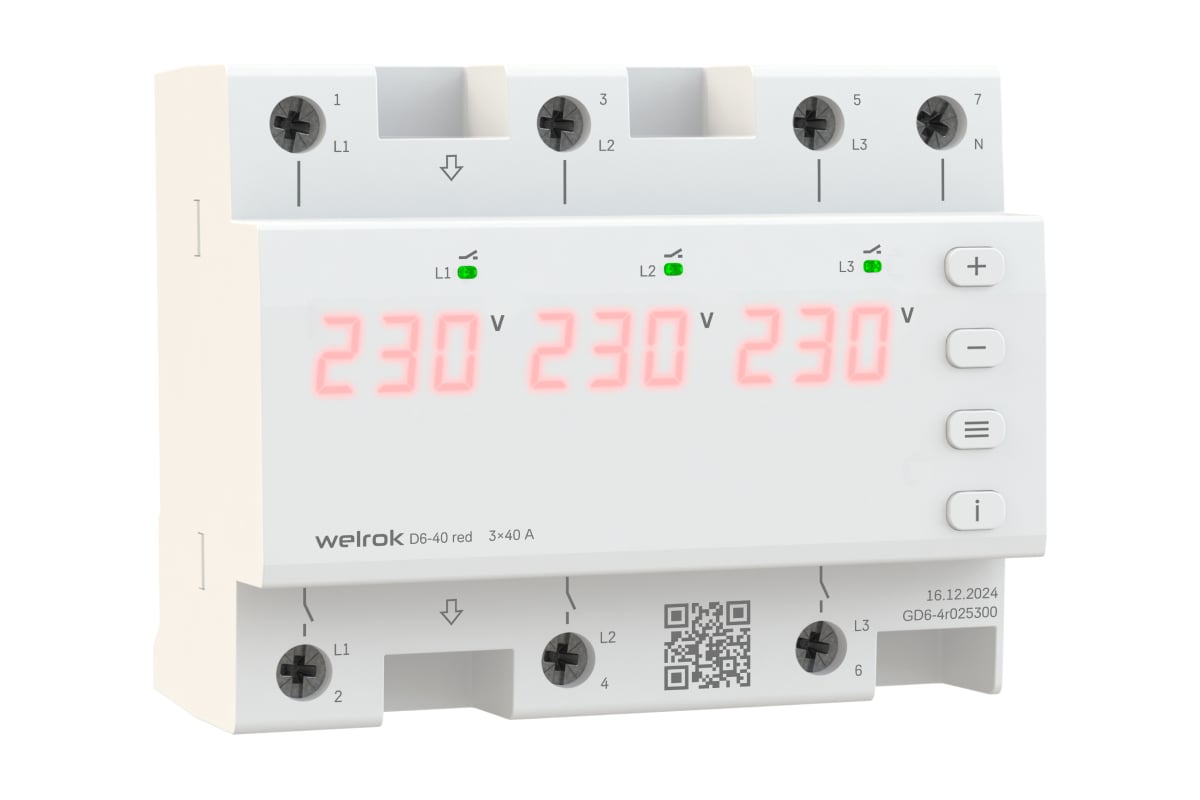 Welrok D6-40 red Реле напряжения