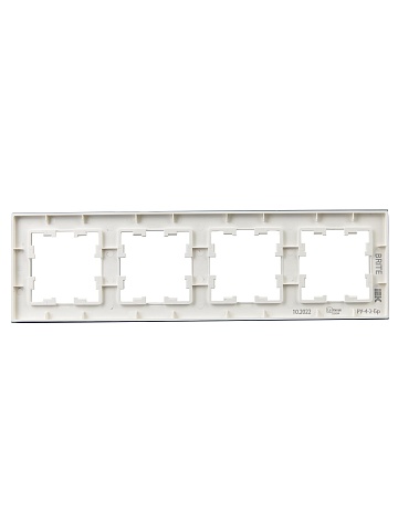IEK BRITE DECOR Белый матовый стекло Рамка 4-м РУ-4-2-Бр