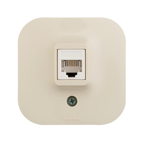 Legrand Quteo Бежевый Розетка RJ11