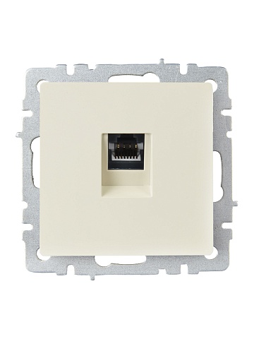 IEK BRITE BASE Бежевый Розетка RJ45 комп.кат.6 РК11-БрКр