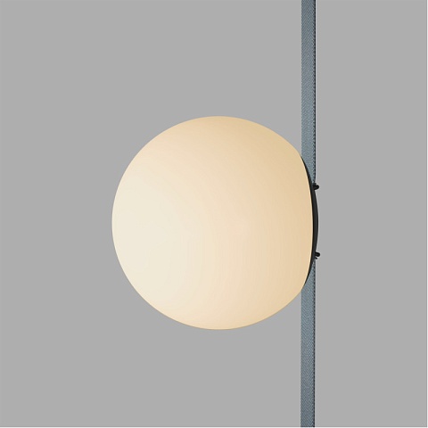 Denkirs DK5551-BK Трековый светильник Belty Orb со светодиодом d150mm H147mm 48V 10W 120° 3000K IP20 черный пластик