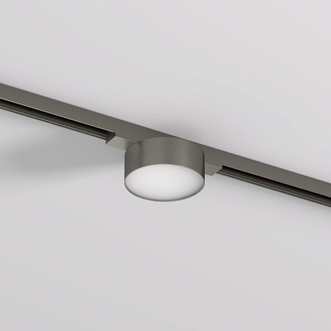 Denkirs DK5761-DN Светильник для трека SHINE FLOW со светодиодом, D74*H28, 48V DC, 6W, RA≥90, 3000K, IP20, темный никель, алюминий