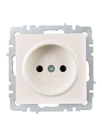 IEK BRITE Розетка 1-местная без заземления без защитных шторок 10А РС10-1-0-БрЖ жемчуг