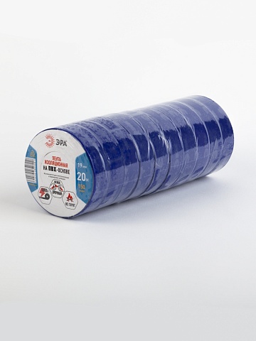 ЭРА Изолента ET1920BLUE ПВХ 19мм х 20м синяя
