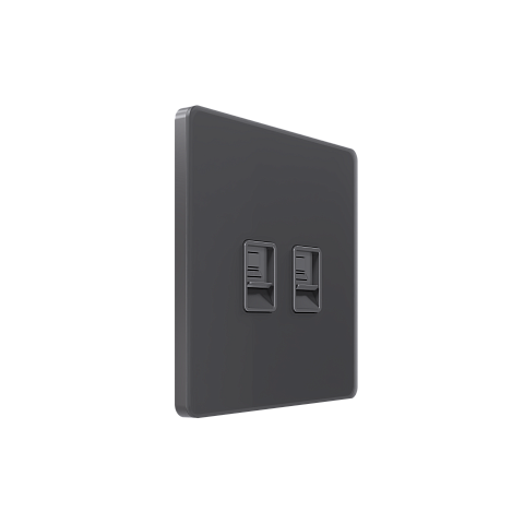 Systeme Electric Systeme Infinity Вулканический пепел Розетка информационная RJ-45 кат.6 2-я