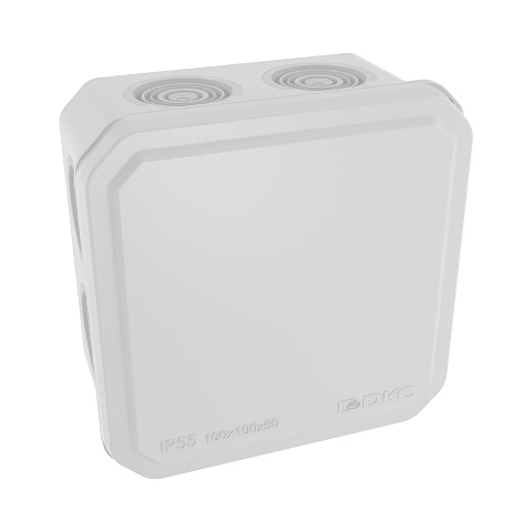 DKC Коробка ответвительная с 8+2 кабельными вводами д.25/20 мм, IP55,100х100х50 мм