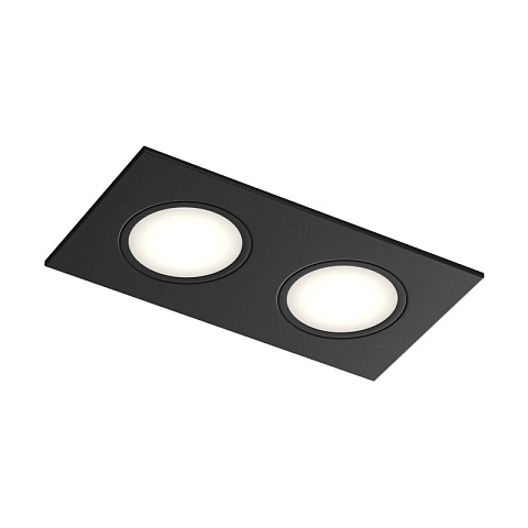Denkirs DK3112-BK Встраиваемый влагозащищенный светильник PORT, 2×15 Вт макс., LED, GU5.3, IP65, корпус из полимера, цвет чёрный