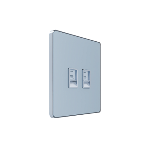 Systeme Electric Systeme Infinity Стальное небо Розетка информационная RJ-45 кат.5e 2-я