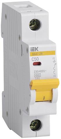 IEK Автоматический выключатель ВА47-29 1Р 50А 4,5кА х-ка С