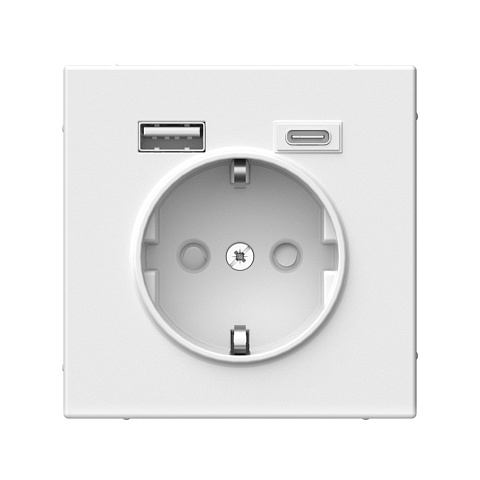 Systeme Electric ArtGallery Лотос Розетка 16А с 2 USB A+C, 5В/2,4А/3,0А, 2х5В/1,5А, механизм