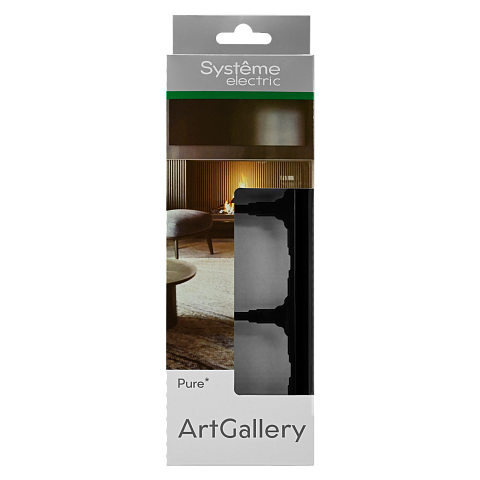 Systeme Electric ArtGallery Pure Органическое стекло Черный Рамка 3-ая