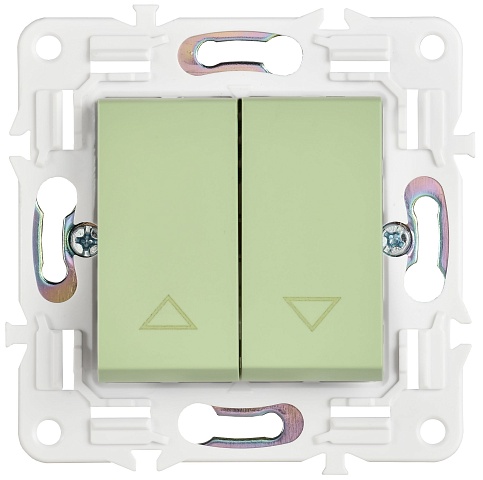 IEK SKANDY Мятный Выключатель жалюзи 10А SK-V12G