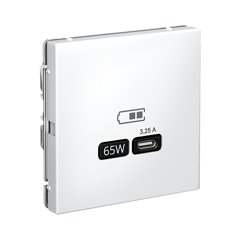 Systeme Electric ArtGallery Белый USB Розетка тип-С 65Вт высокоскор.заряд. QC, PD, механизм
