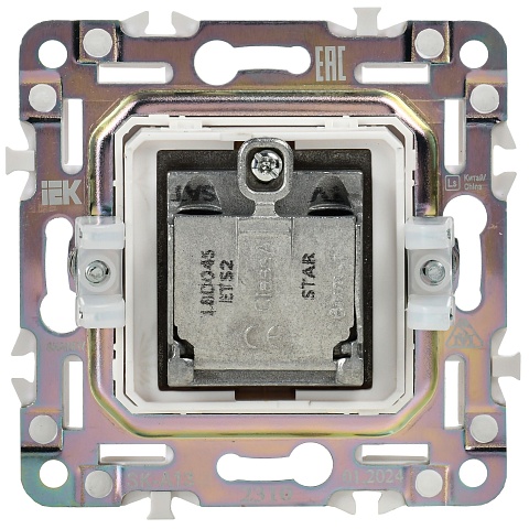 IEK SKANDY Черный Розетка двойная TV+SAT SK-A13Bl