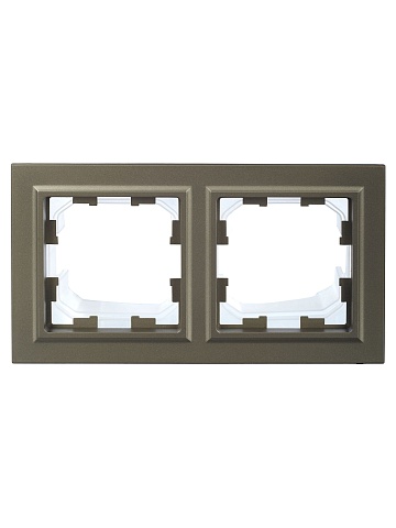 IEK BRITE Рамка 2-местная IP44 РУ-2-БрШ-44 шампань