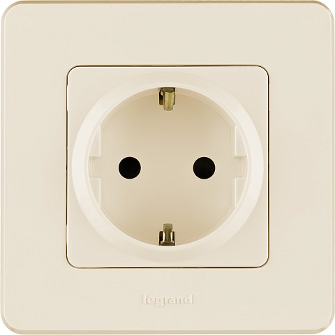 Legrand INSPIRIA Слоновая кость Розетка 2К+З - немецкий стандарт - 16 А - 250 В