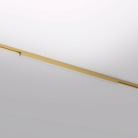 Denkirs DK5752-SB Светильник для трека SHINE LINEAR со светодиодом, L601*W19*H27, 48V DC, 24W, RA≥90, 3000K, IP20, сатинированная латунь, алюминий