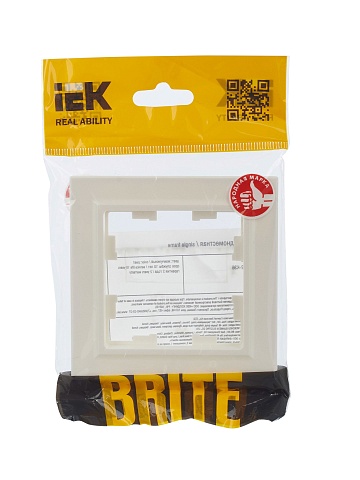 IEK BRITE Рамка 1-местная РУ-1-БрЖ жемчуг