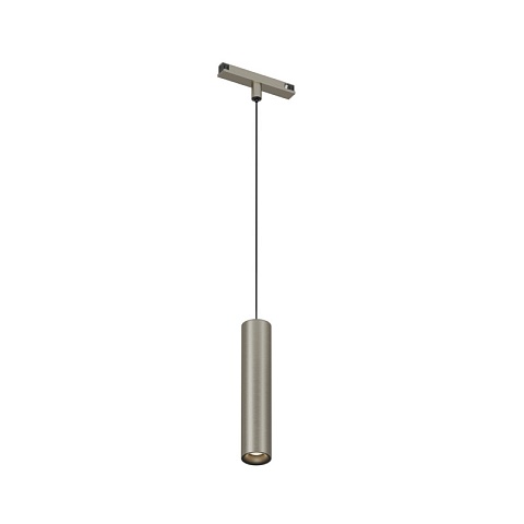 Denkirs DK5744-DN Светильник для трека SHINE SPOT со светодиодом, D40*H200
кабель 1500мм, 48V DC, 8W, RA≥90, 3000K, IP20, темный никель, алюминий