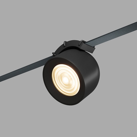 Denkirs DK5541-BK Поворотный трековый светильник Belty Spot со светодиодом d100mm H107mm 48V 12W 38° 3000K IP20 черный алюминий